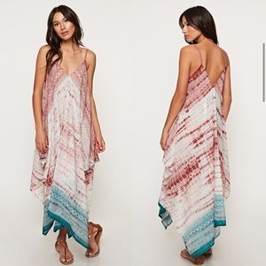 Tie Dye Boho Scarf Dress